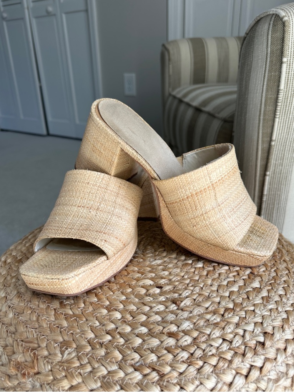 Dolce Vita Marsha Heel Natural Rafia 8.5